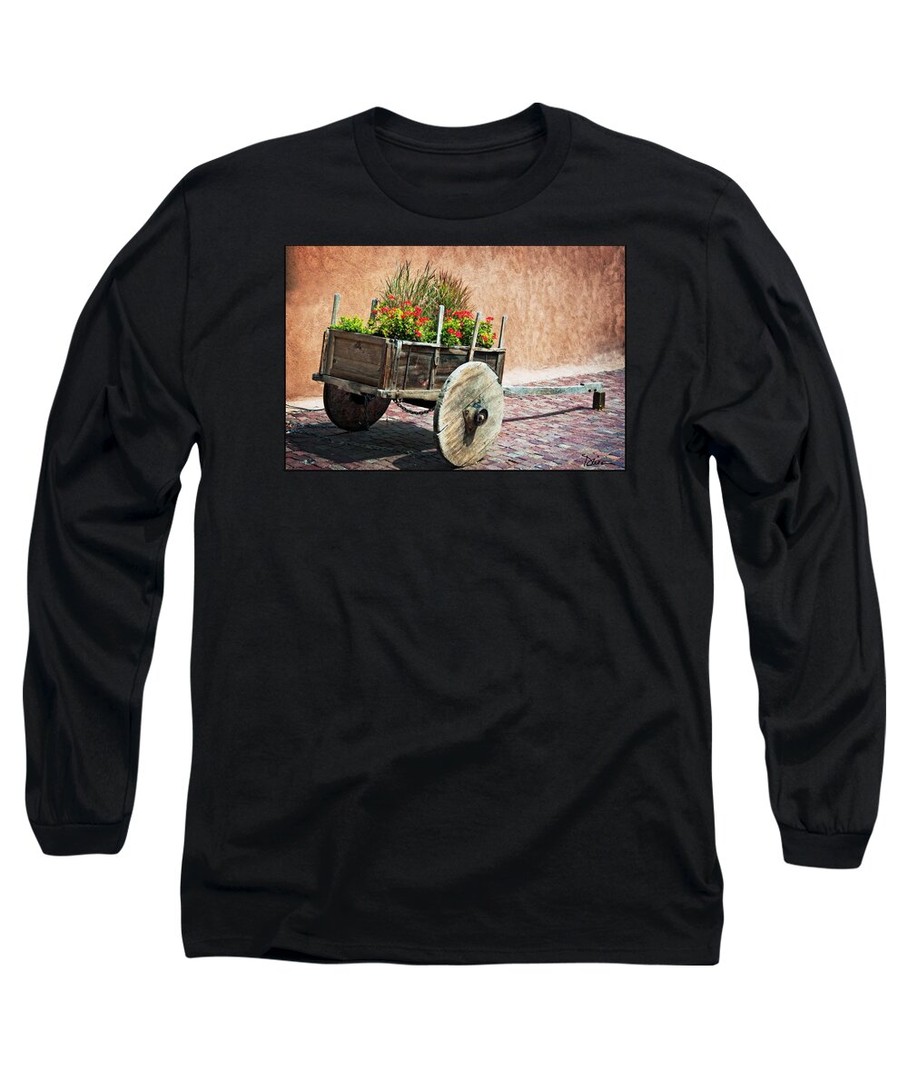 Wooden Long Sleeve T-Shirt featuring the photograph Santa Fe Wagon by Peggy Dietz