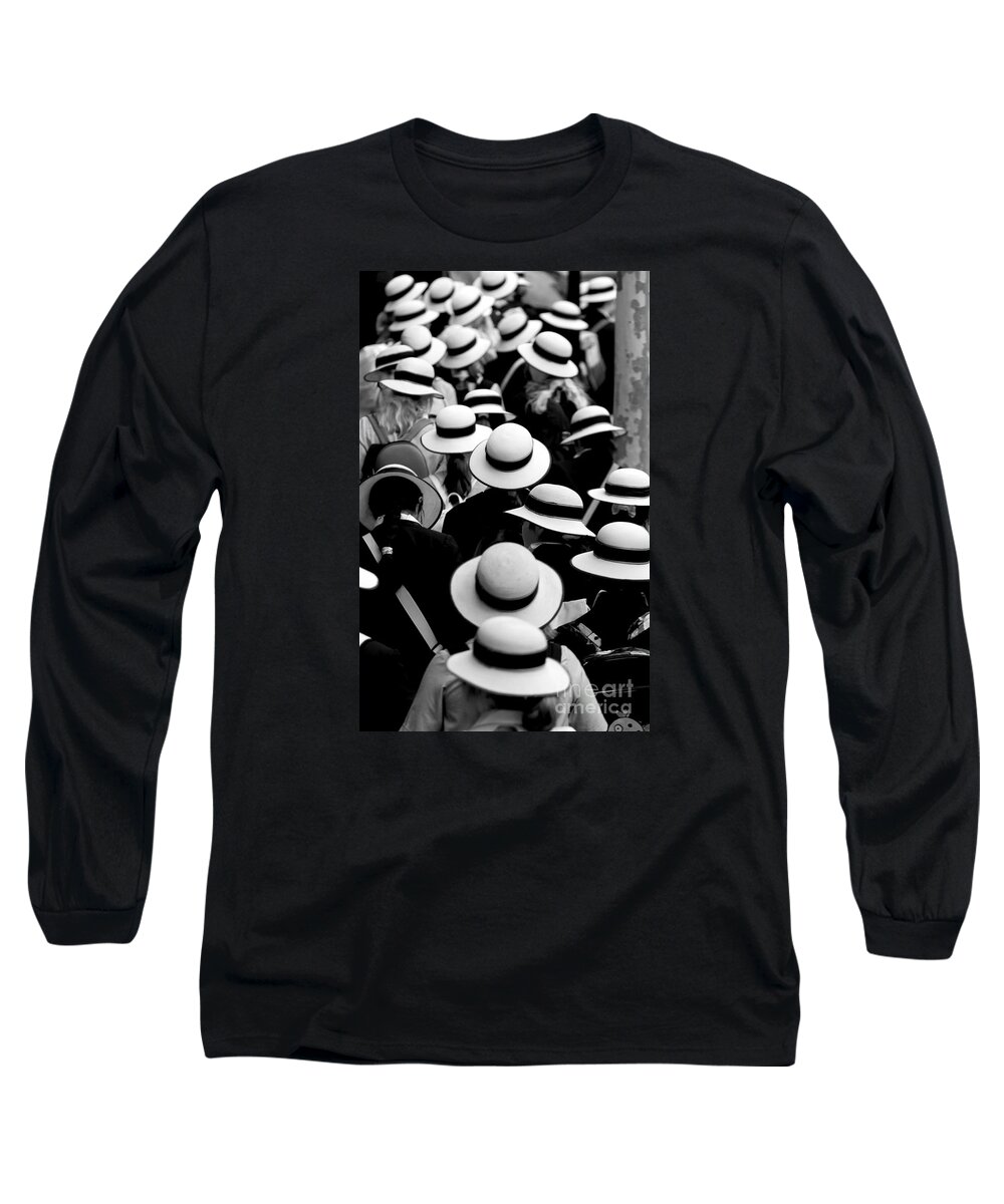 Hats Schoolgirls Sea Of Hats Long Sleeve T-Shirt featuring the photograph Sea of Hats by Sheila Smart Fine Art Photography