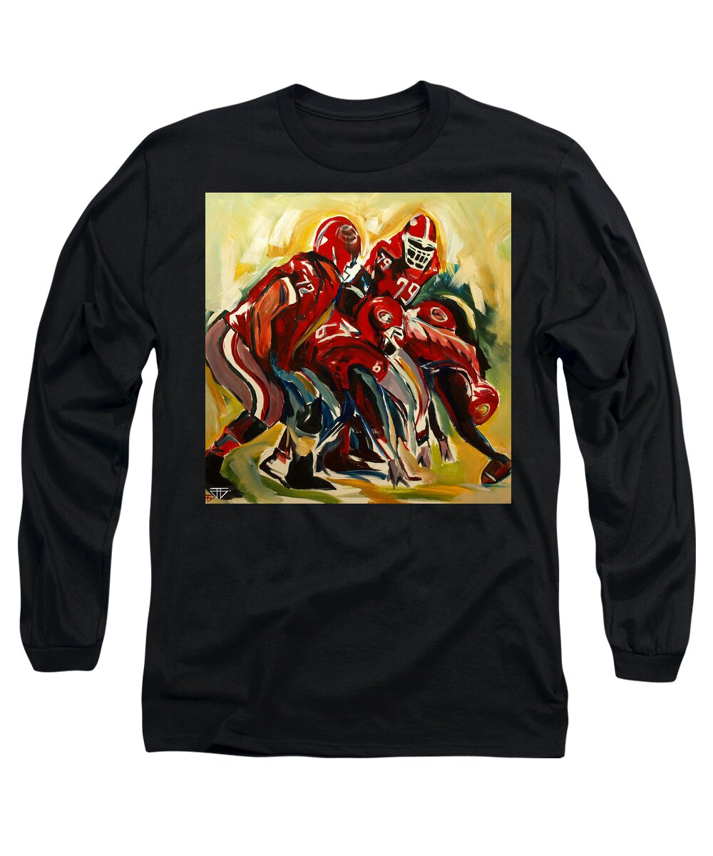  Long Sleeve T-Shirt featuring the painting Set Hut by John Gholson