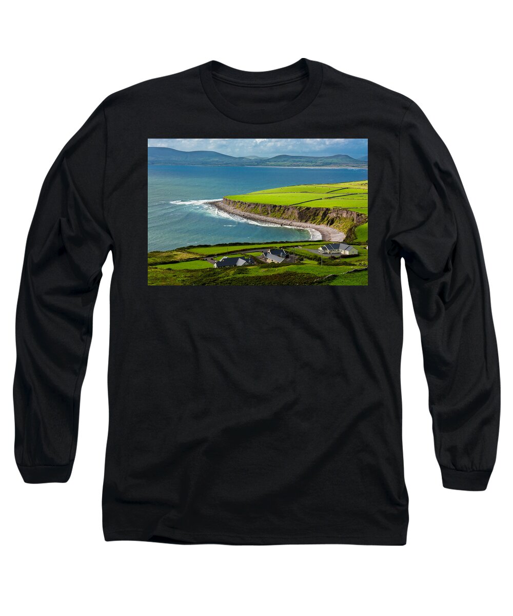 Ireland Long Sleeve T-Shirt featuring the photograph Settlement at the Coast of Ireland by Andreas Berthold