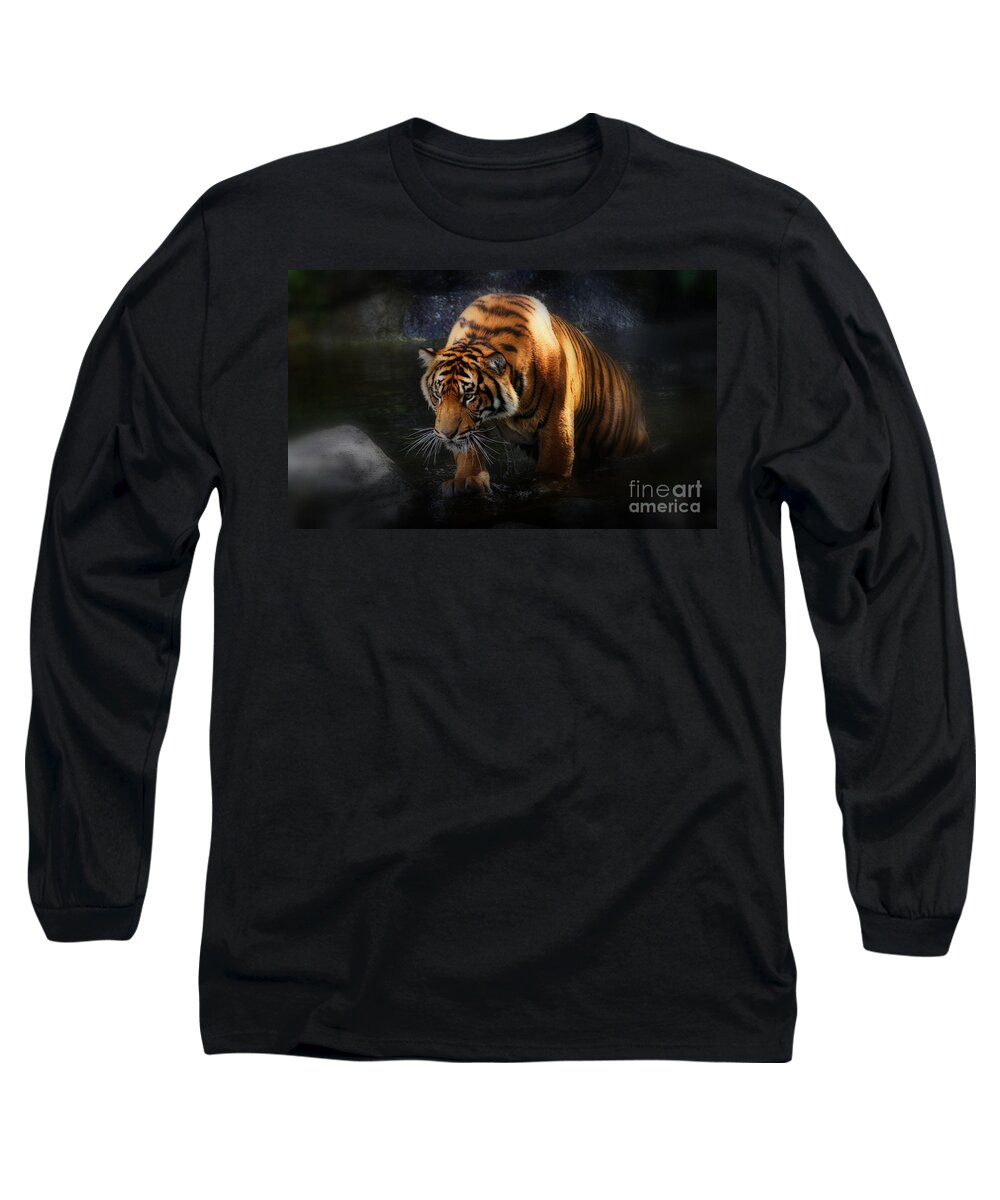 Animals Long Sleeve T-Shirt featuring the photograph Shadows and Light by Kym Clarke