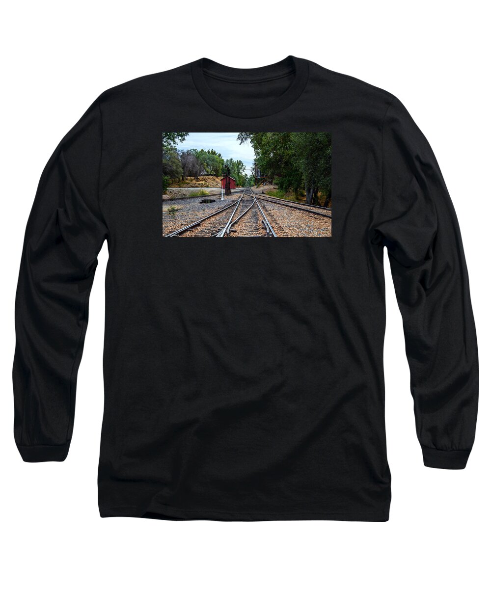 Station Long Sleeve T-Shirt featuring the photograph Sierra Railway by Mike Ronnebeck