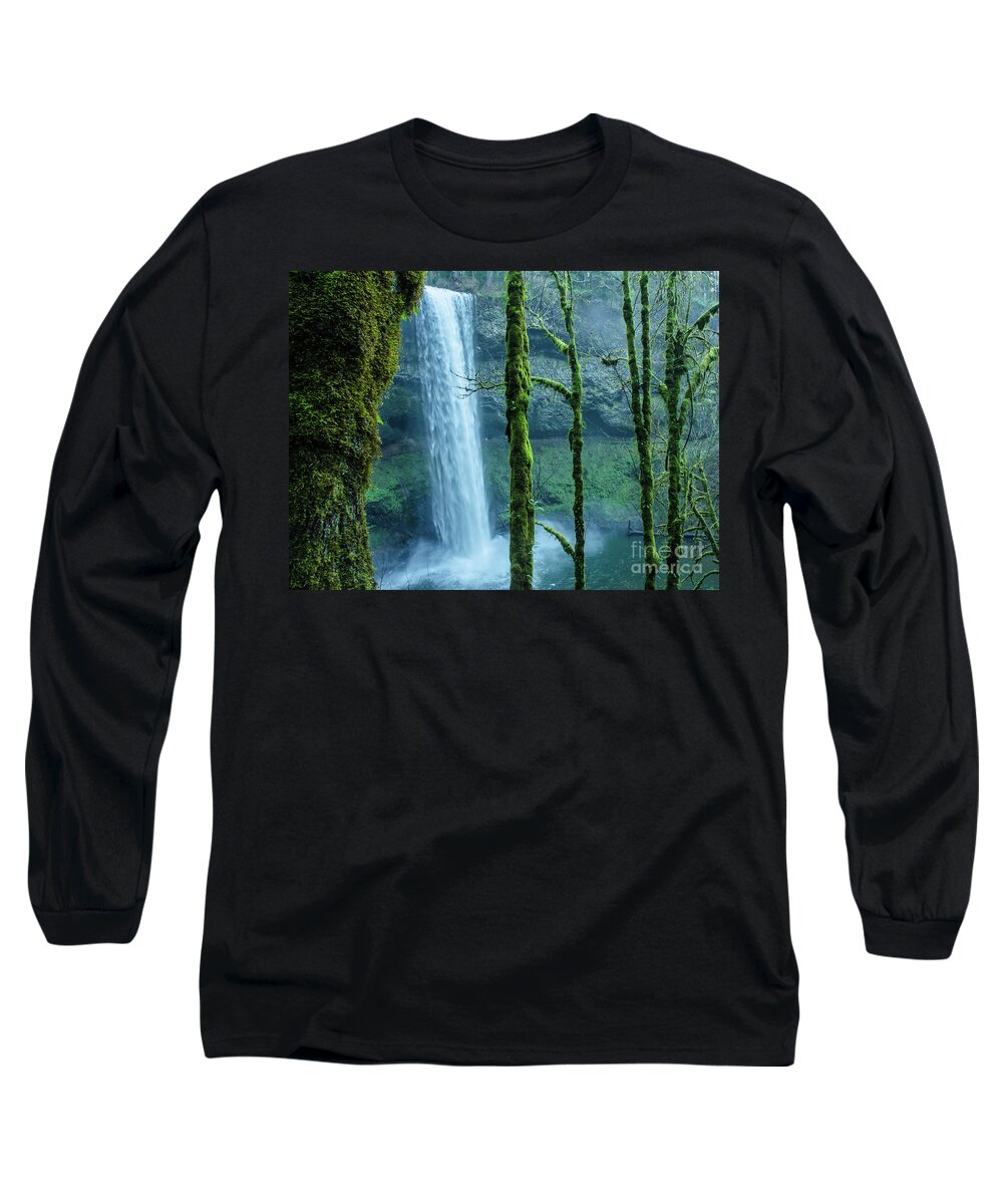 Silver Long Sleeve T-Shirt featuring the photograph Silver Creek Falls ... Oregon by Nick Boren