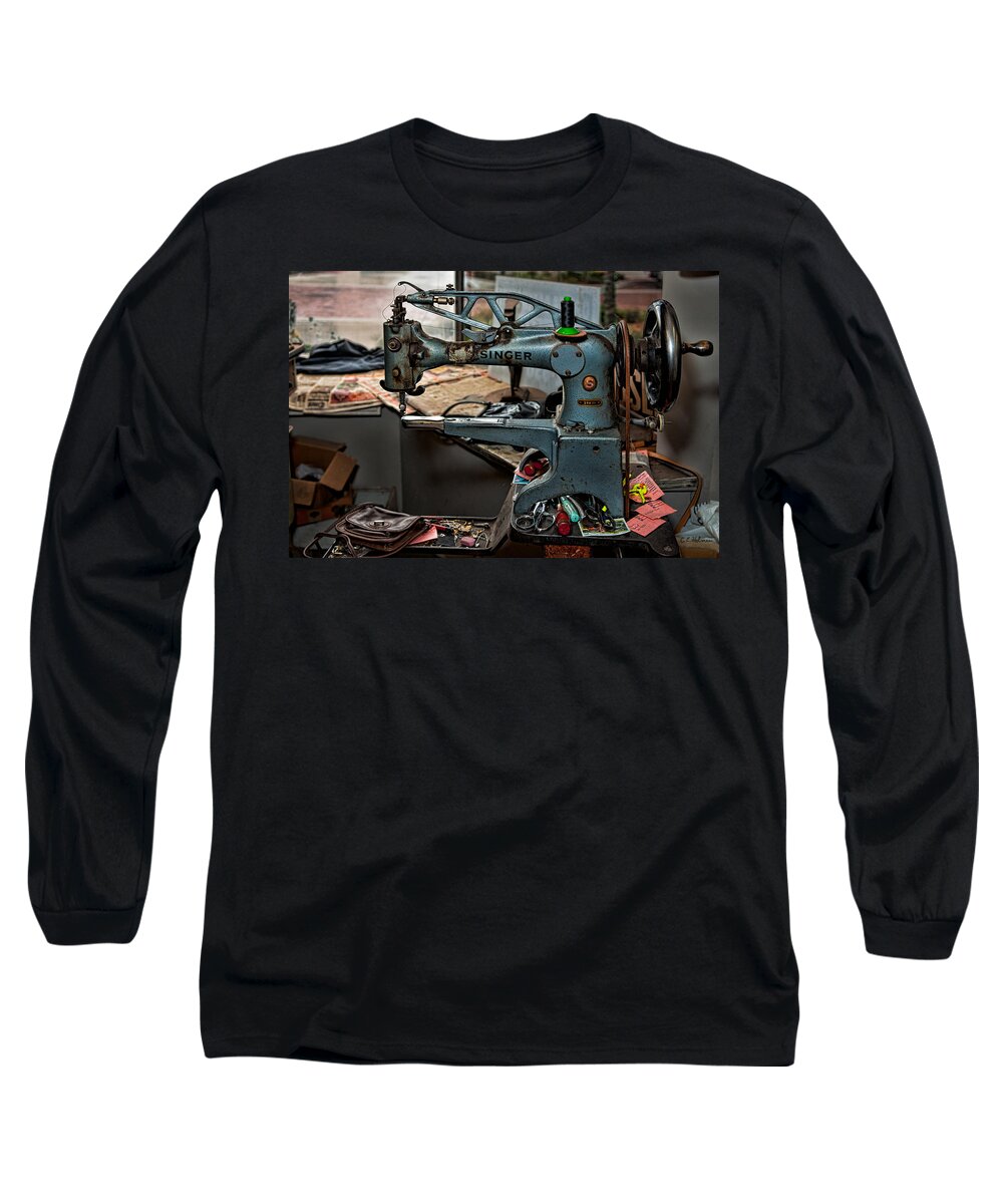 Machine Long Sleeve T-Shirt featuring the photograph Singer 29K71 by Christopher Holmes