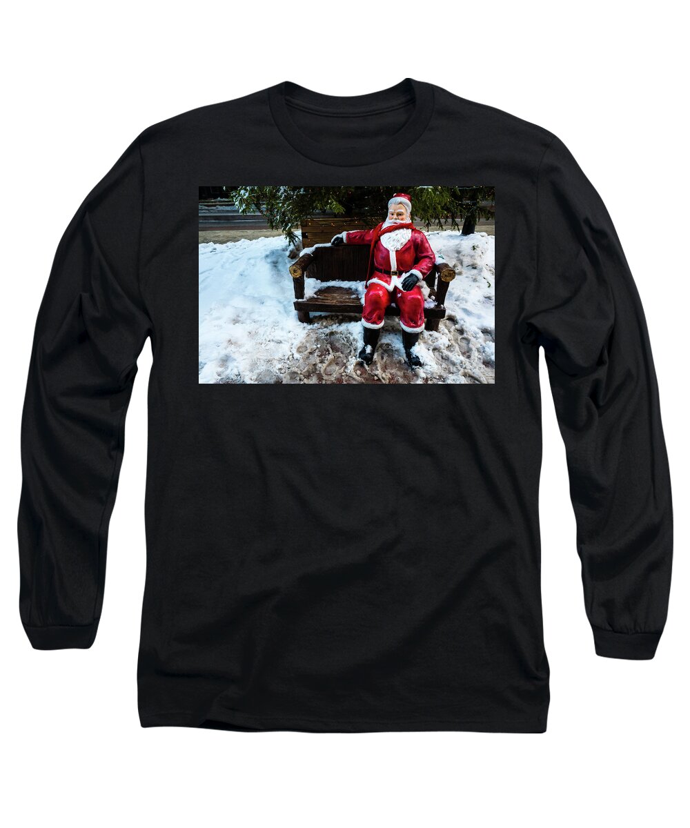 Sit With Santa Long Sleeve T-Shirt featuring the photograph Sit With Santa by M G Whittingham
