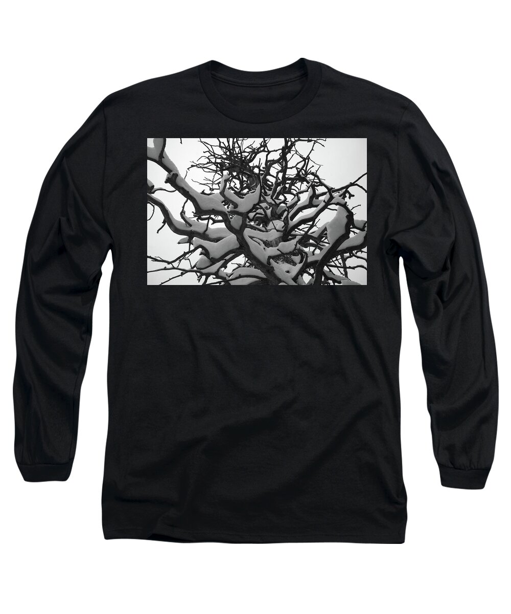 Snow Long Sleeve T-Shirt featuring the photograph Snow Maze by Ivan Franklin