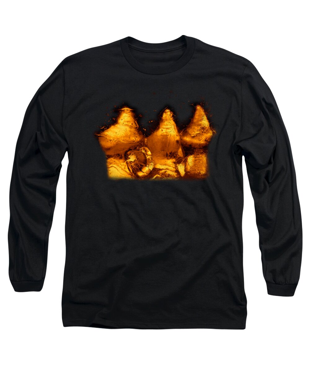 Snowy Long Sleeve T-Shirt featuring the photograph Snowy Ice Bottles by Sami Tiainen