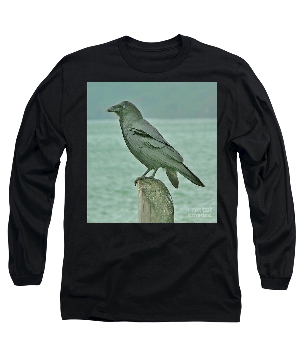 Bird Long Sleeve T-Shirt featuring the photograph Something to Crow About by Joyce Creswell