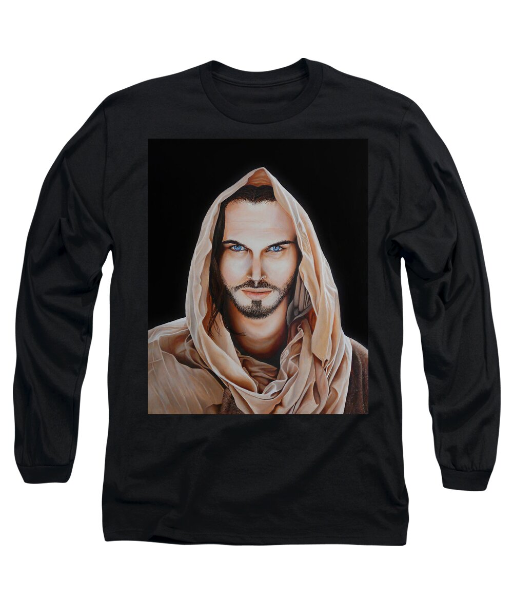 Christ Long Sleeve T-Shirt featuring the painting Son of Man by Vic Ritchey