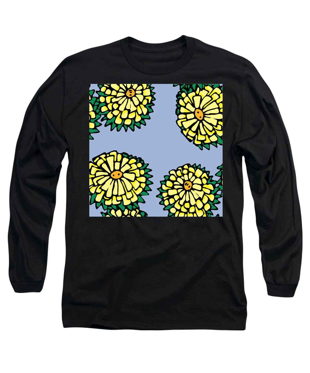Sonchus Long Sleeve T-Shirt featuring the digital art Sonchus In Color by Piotr Dulski