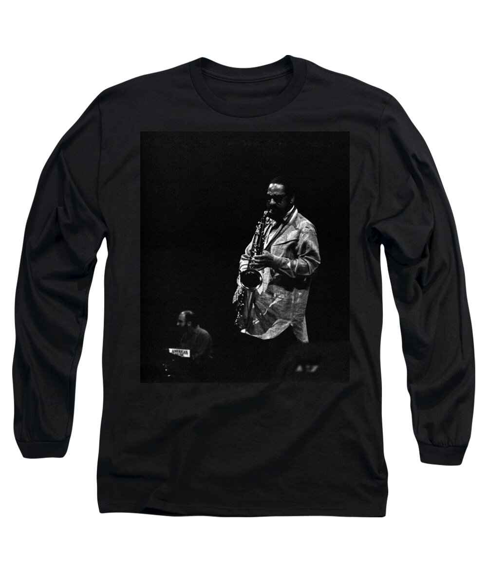 Jazz Long Sleeve T-Shirt featuring the photograph Sonny Rollins by Lee Santa