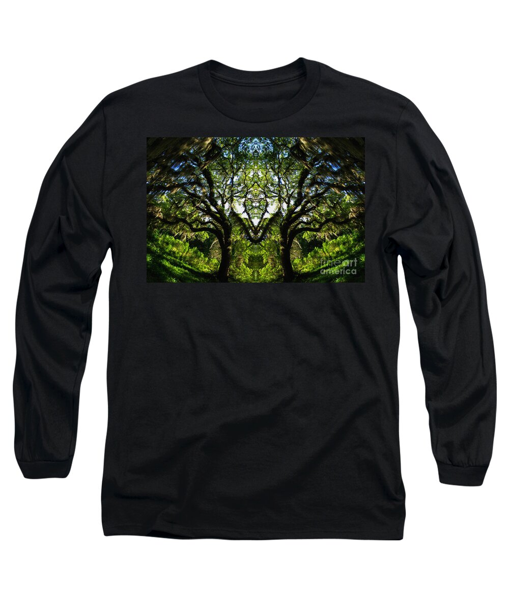 Altered Reality Long Sleeve T-Shirt featuring the photograph Spanish Moss by Roger Monahan