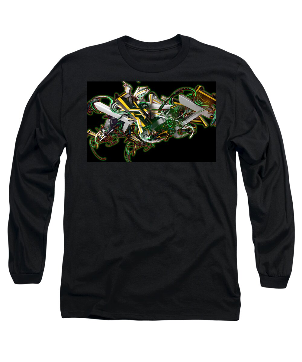3d Long Sleeve T-Shirt featuring the painting Sphazz01 by Williem McWhorter