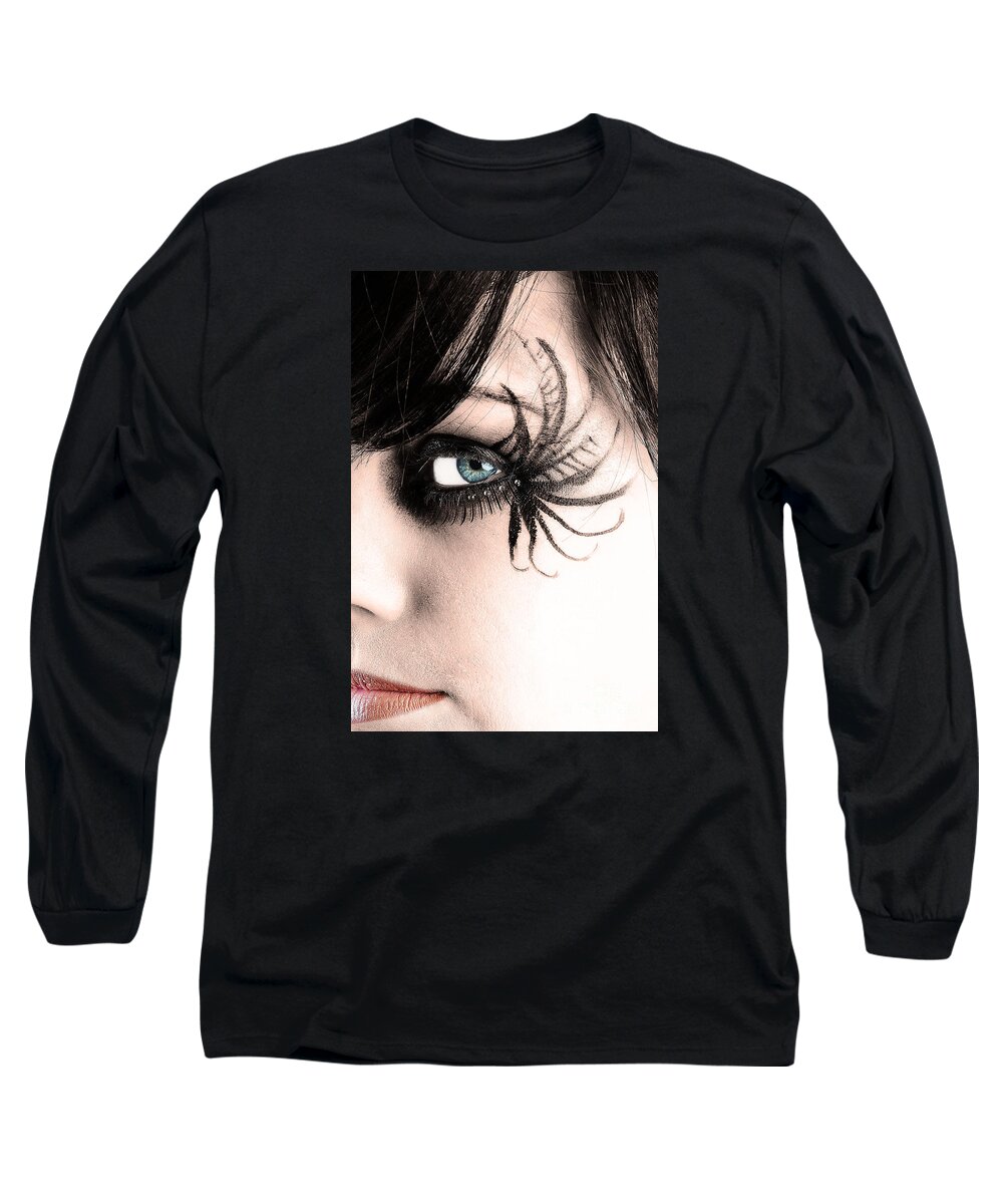 Glamour Photographs Long Sleeve T-Shirt featuring the photograph Spiders eye by Robert WK Clark
