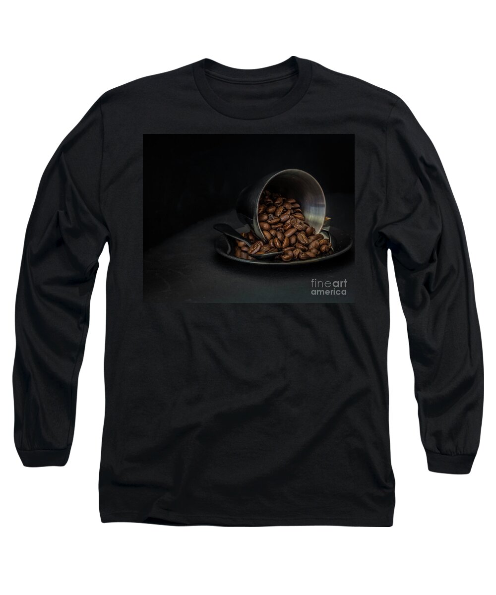 Coffee Long Sleeve T-Shirt featuring the photograph Spilled beans by Agnes Caruso