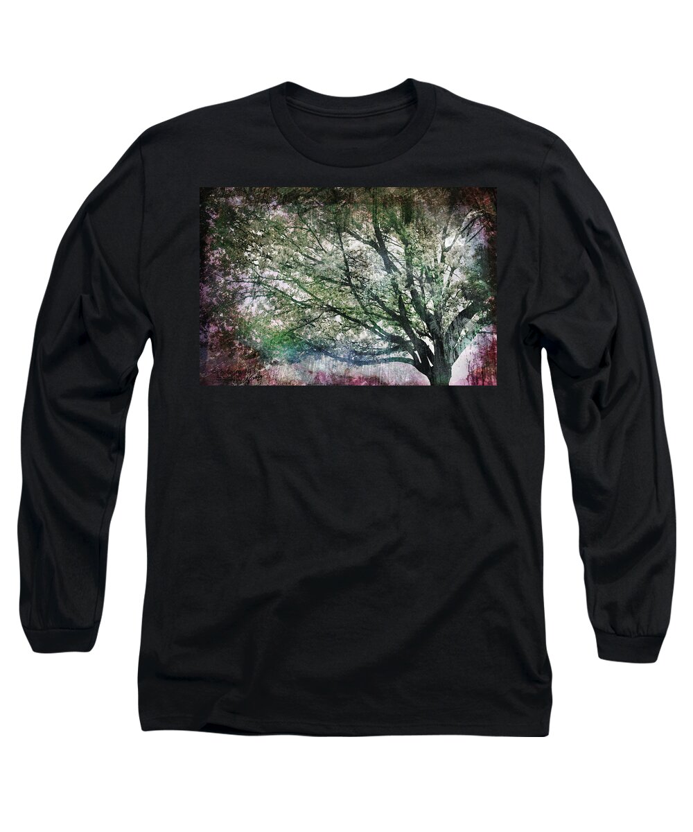 Tree Long Sleeve T-Shirt featuring the painting Spring Tree by Gray Artus