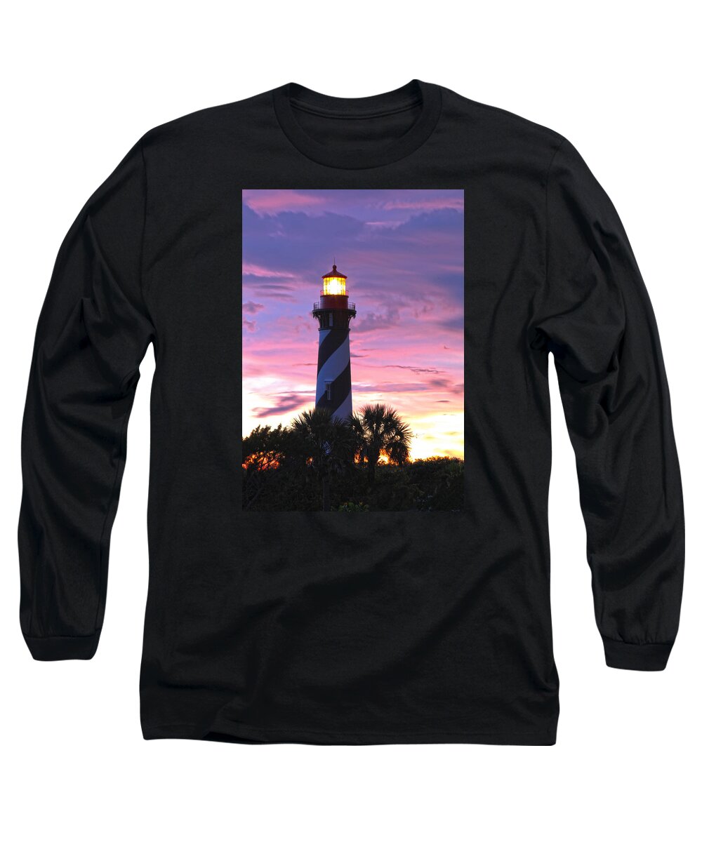 Lighthouse Long Sleeve T-Shirt featuring the photograph St. Augustine Light by Robert Och