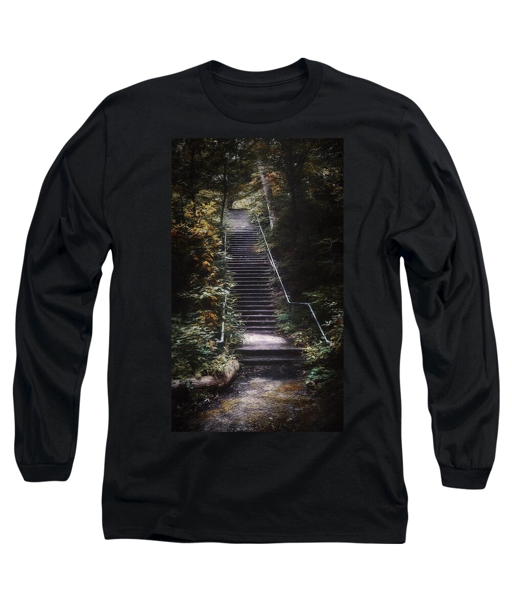 Stairs Long Sleeve T-Shirt featuring the photograph Stairway by Scott Norris