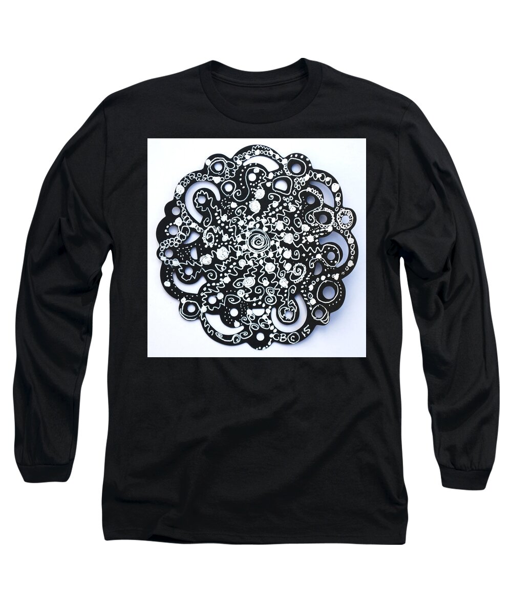 Caregiver Long Sleeve T-Shirt featuring the drawing Stars by Carole Brecht