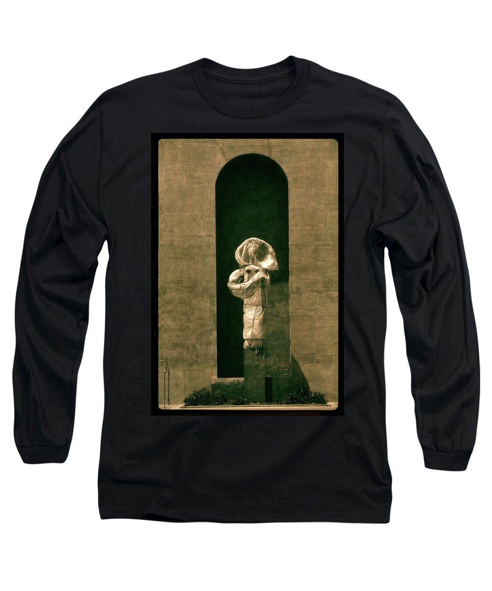 Art Deco Statue Long Sleeve T-Shirt featuring the photograph Statues Individual #2 by David Chasey