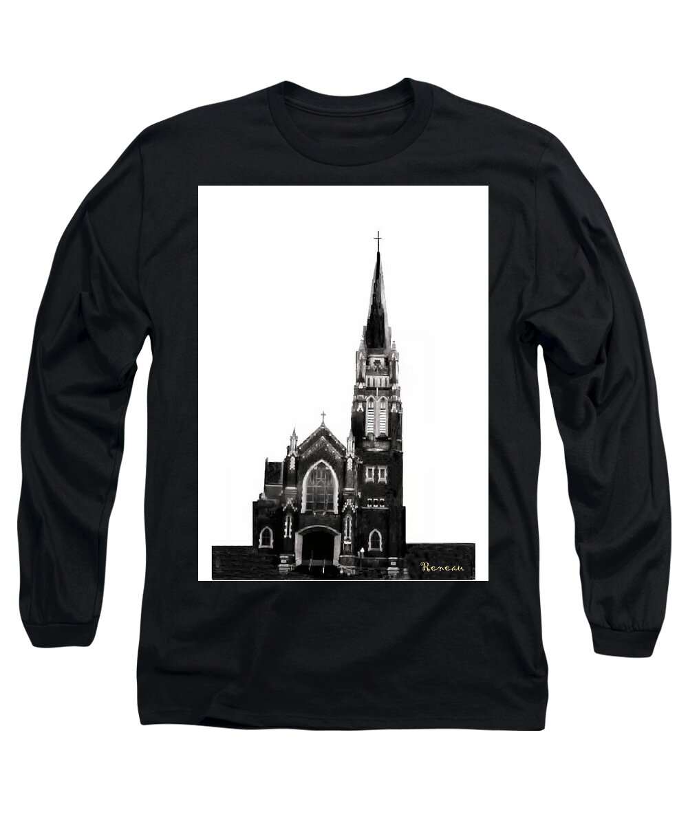 Church Long Sleeve T-Shirt featuring the photograph Steeple Chase 1 by A L Sadie Reneau