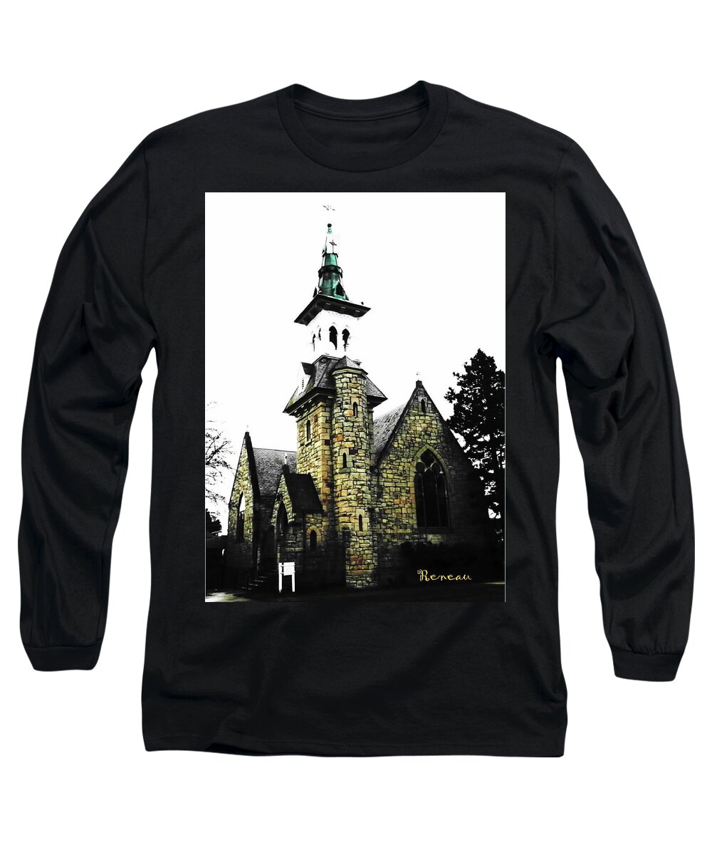 Church Long Sleeve T-Shirt featuring the photograph Steeple Chase 2 by A L Sadie Reneau