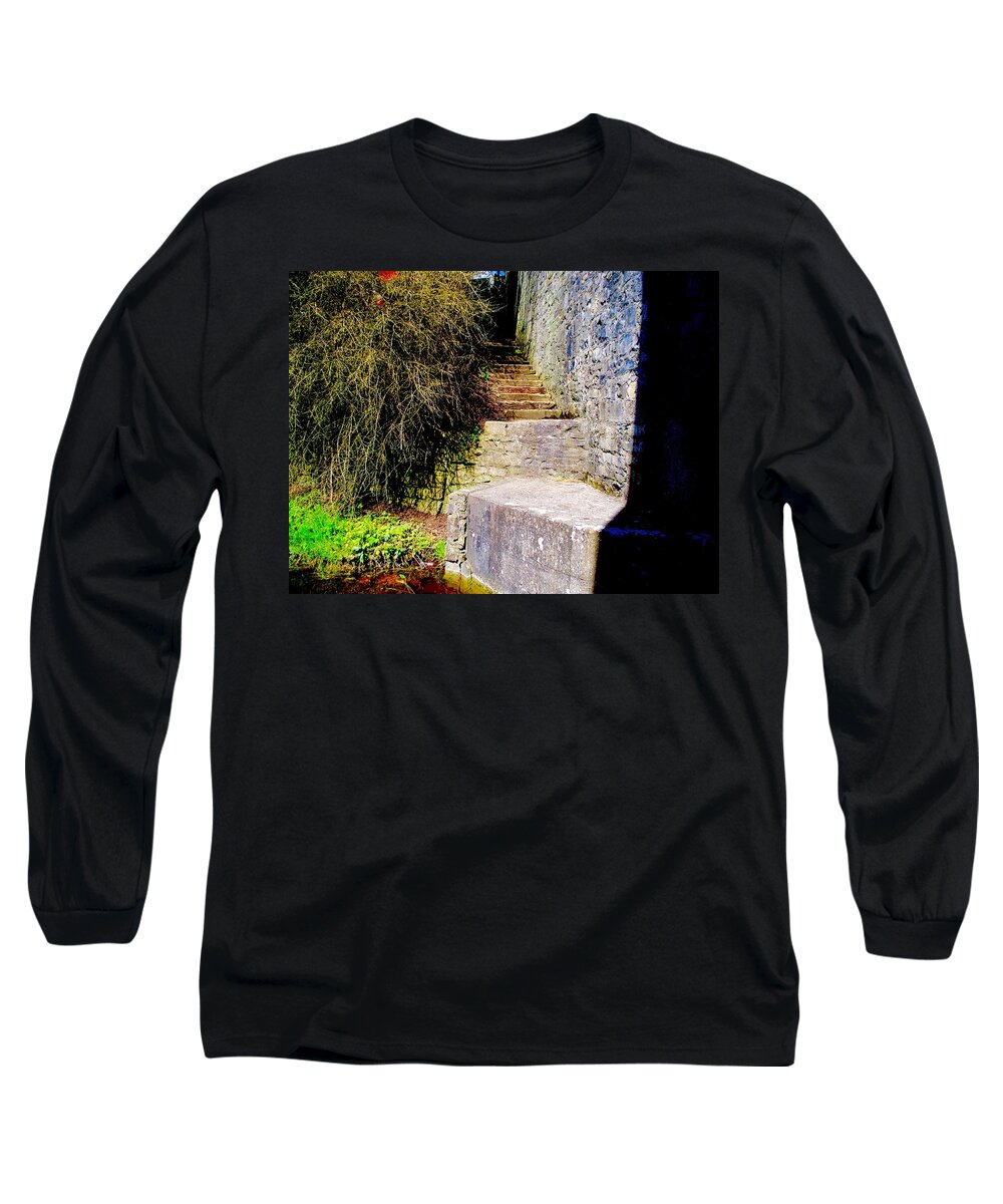 Steps Long Sleeve T-Shirt featuring the photograph Steps From Nowhere To Nowhere by Kenlynn Schroeder