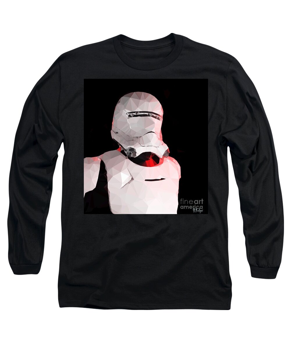Stormtrooper Long Sleeve T-Shirt featuring the digital art StormTrooper Next Gen by HELGE Art Gallery