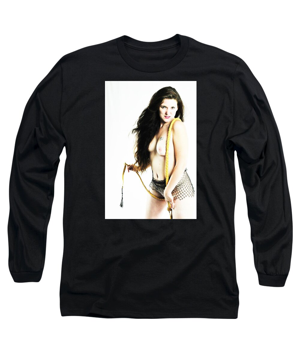 Fetish Long Sleeve T-Shirt featuring the photograph Strumpets Whip by Robert WK Clark
