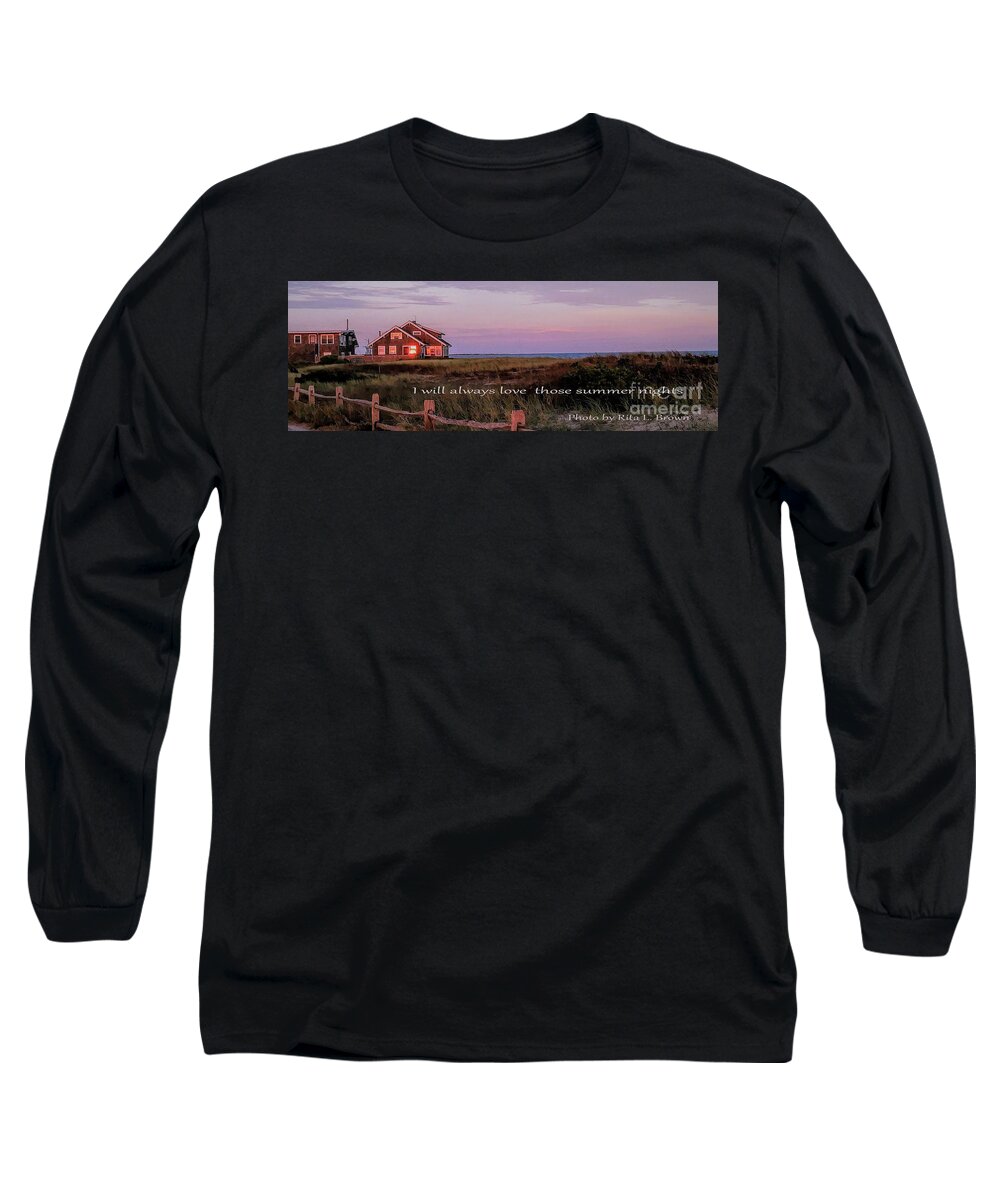 Summer Nights Long Sleeve T-Shirt featuring the painting Summer Nights by Rita Brown