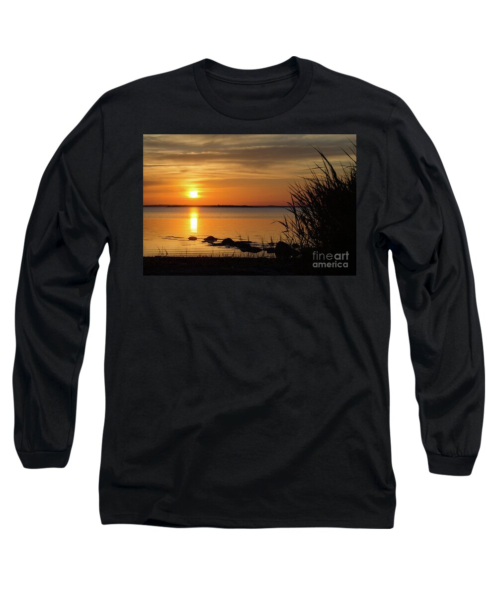 Baltic Sea Long Sleeve T-Shirt featuring the photograph Summer Sunset by Kennerth and Birgitta Kullman