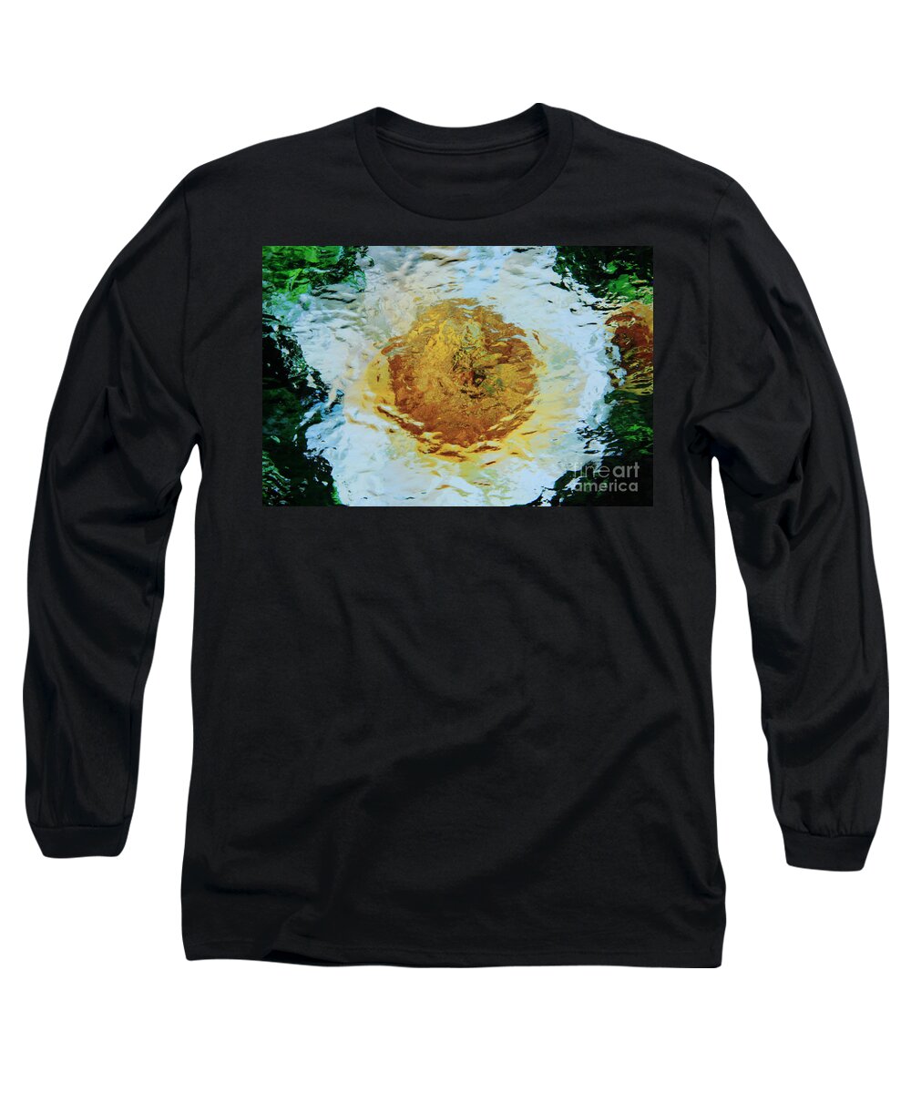 Impressionistic Long Sleeve T-Shirt featuring the photograph Sun and Moon Peony Impression by Jeanette French
