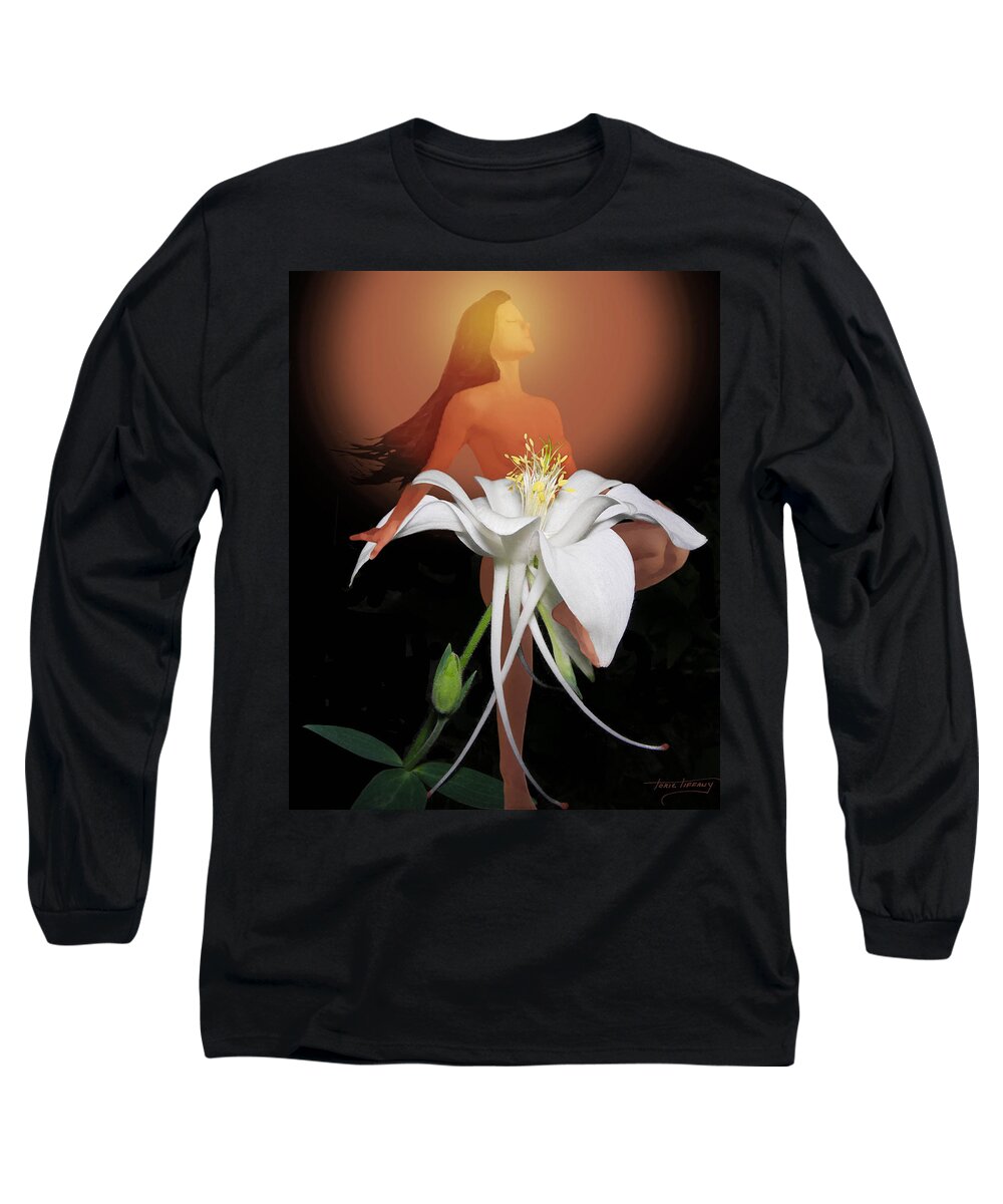 Fleurotica Art Long Sleeve T-Shirt featuring the digital art Sun Maiden by Torie Tiffany