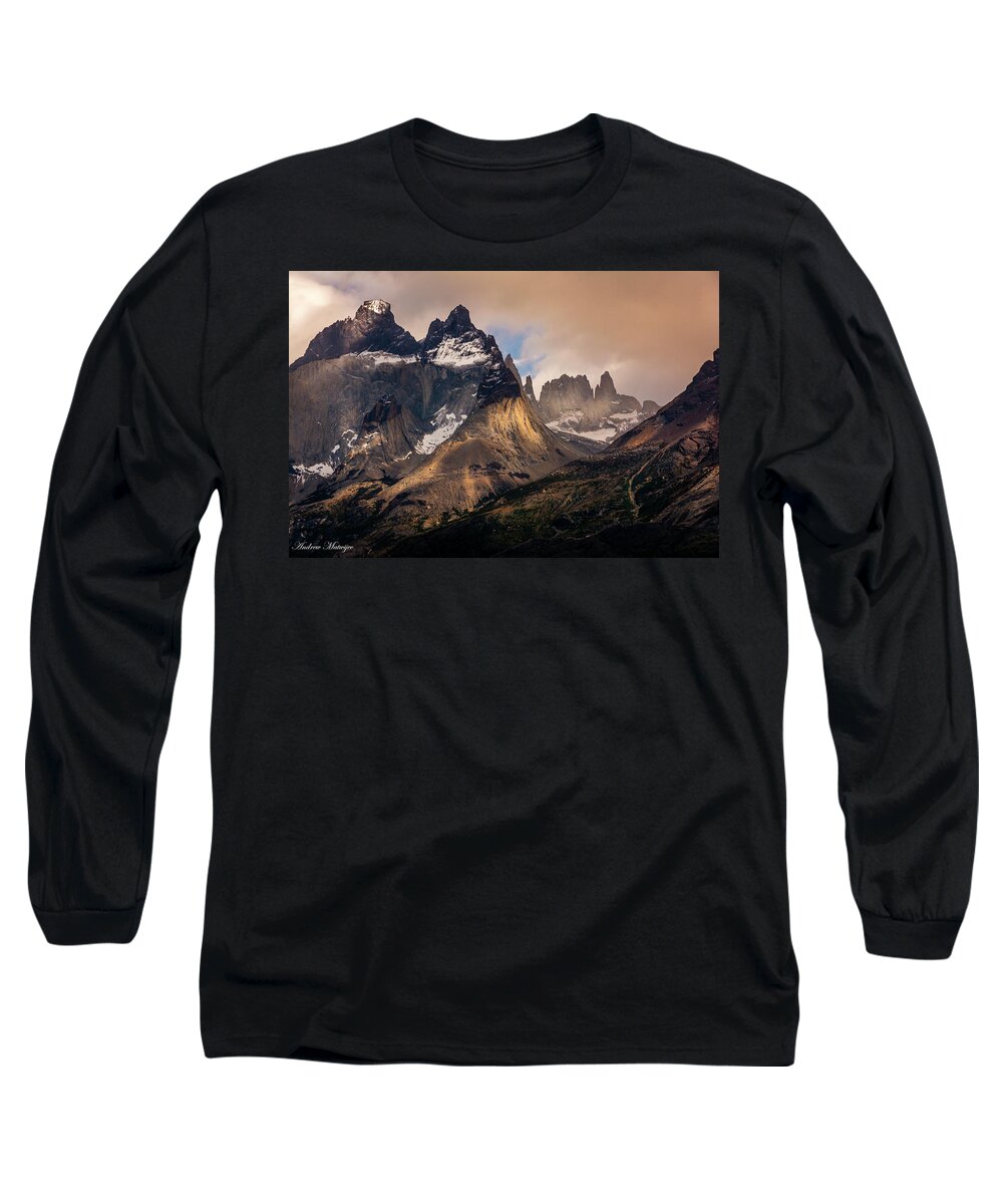 Sun Long Sleeve T-Shirt featuring the photograph Sunlight on the Mountain by Andrew Matwijec
