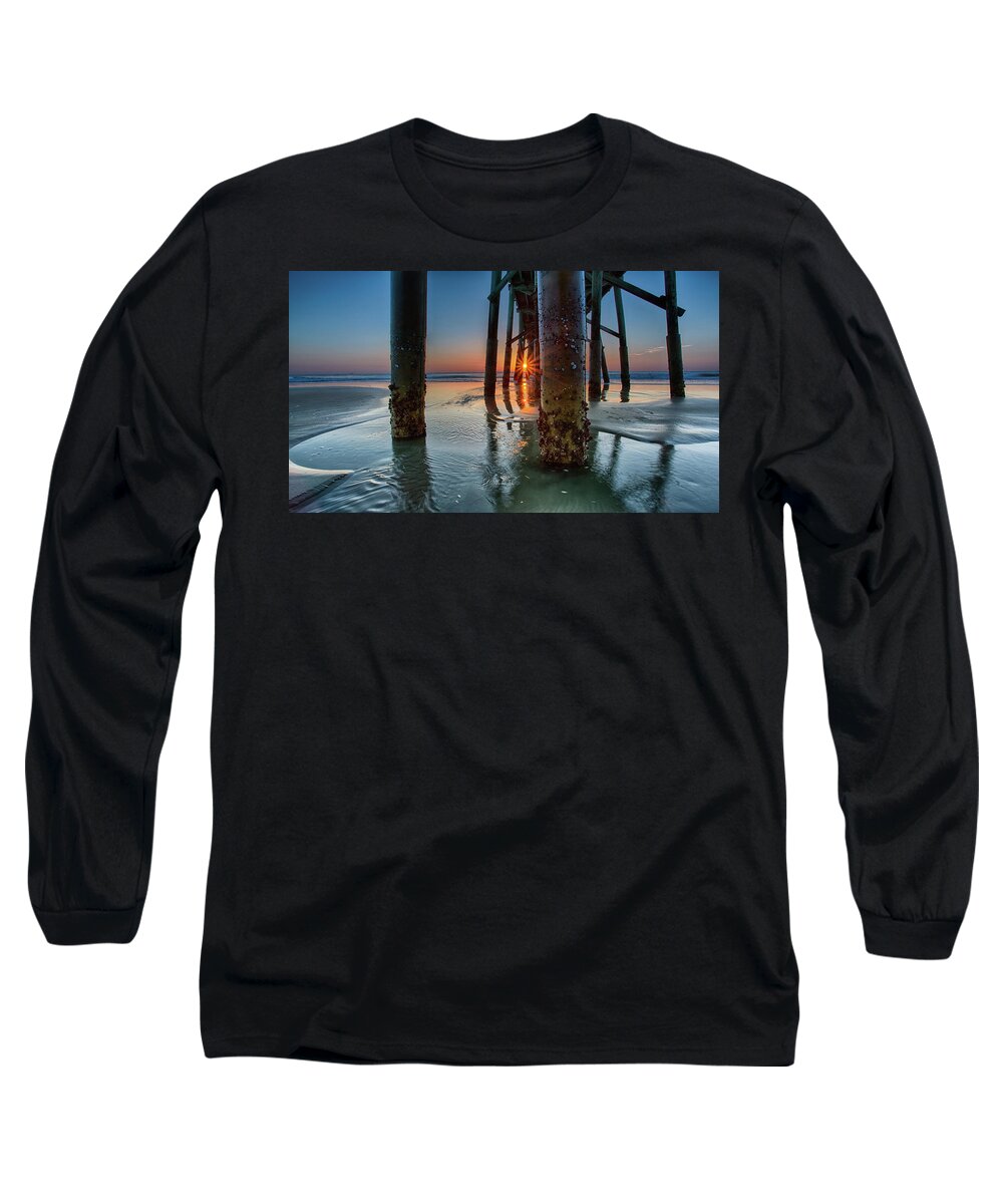 Pier Long Sleeve T-Shirt featuring the photograph Sunrise Pier by Dillon Kalkhurst
