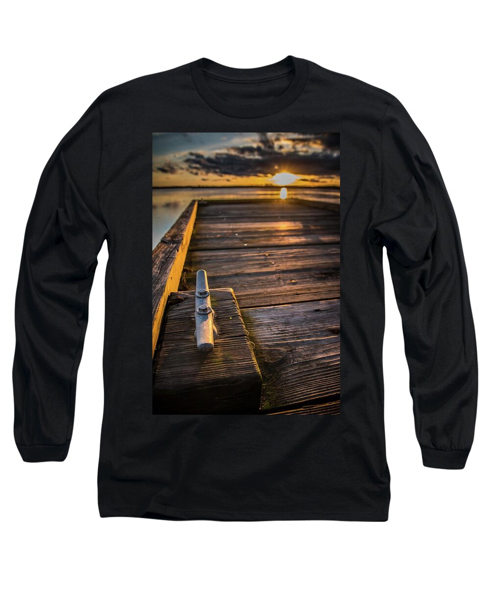 Sunset Long Sleeve T-Shirt featuring the photograph Sunset at Back Bay 1 by Larkin's Balcony Photography