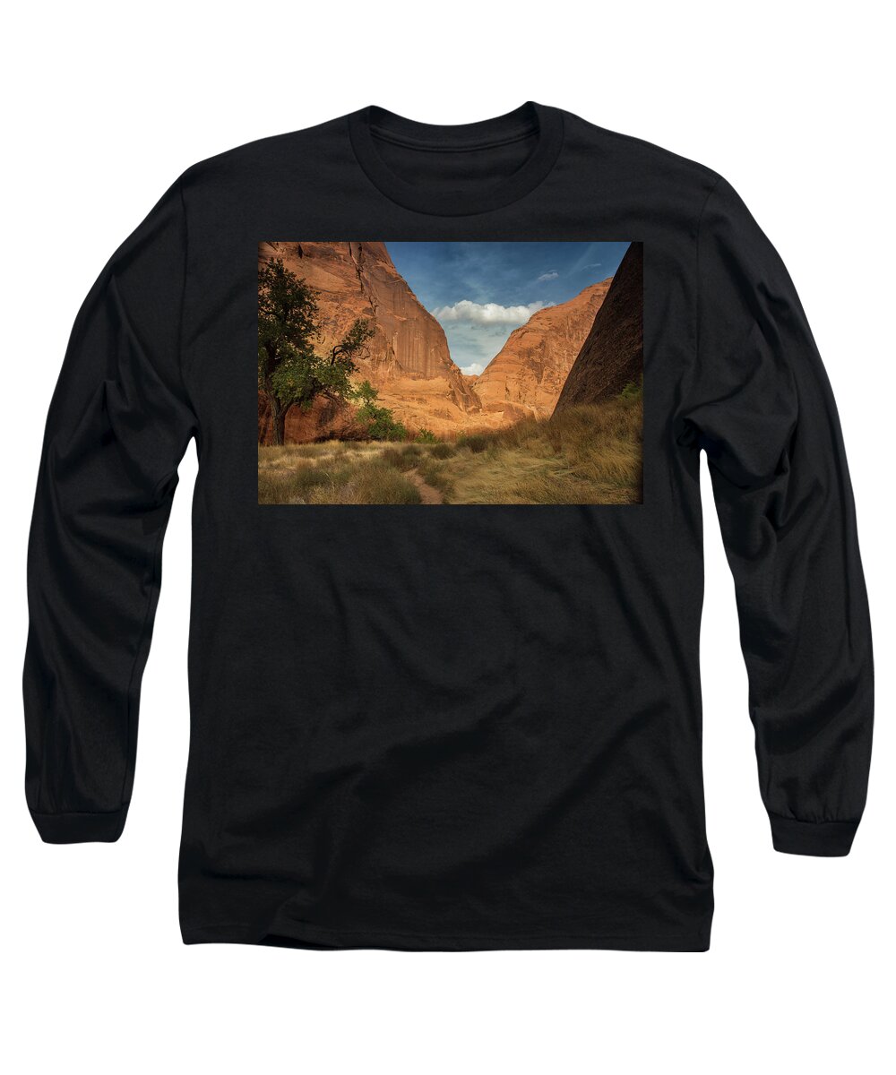 Coyote Gulch Long Sleeve T-Shirt featuring the photograph Sunset over Coyote Gulch by Kunal Mehra