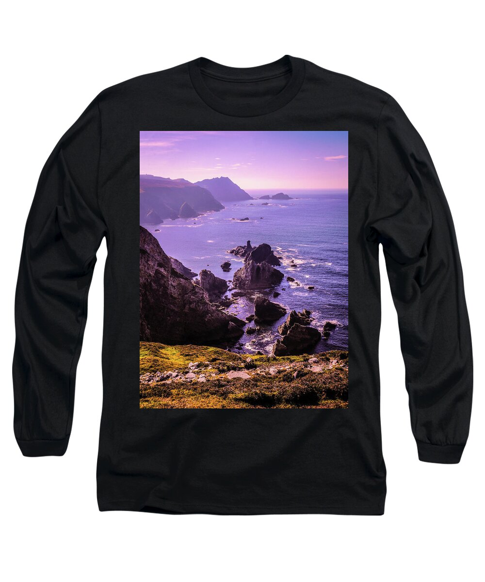 Ireland Rocks Long Sleeve T-Shirt featuring the photograph Sunset over Glenlough Ireland by Lexa Harpell