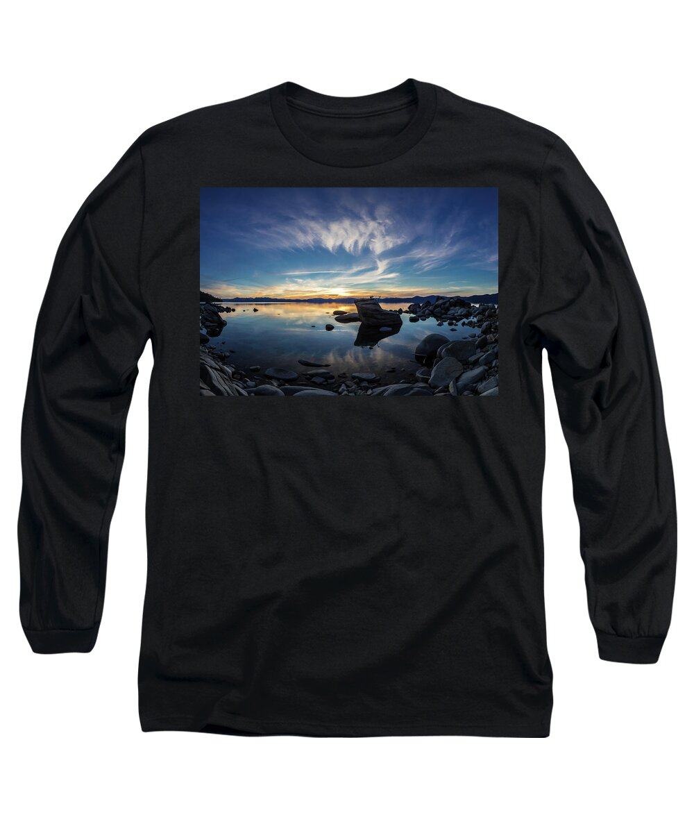 Tahoe Long Sleeve T-Shirt featuring the photograph Sunset reflection by Martin Gollery