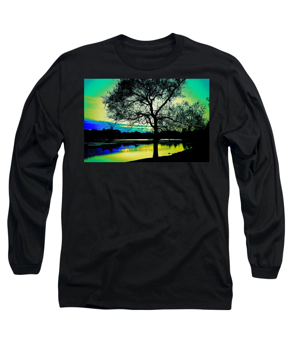 Outside Long Sleeve T-Shirt featuring the photograph Sunset Stunner by Kate Arsenault 
