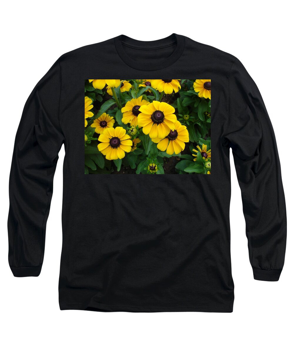 Flora Long Sleeve T-Shirt featuring the photograph Sunshine daisy by Susan Baker