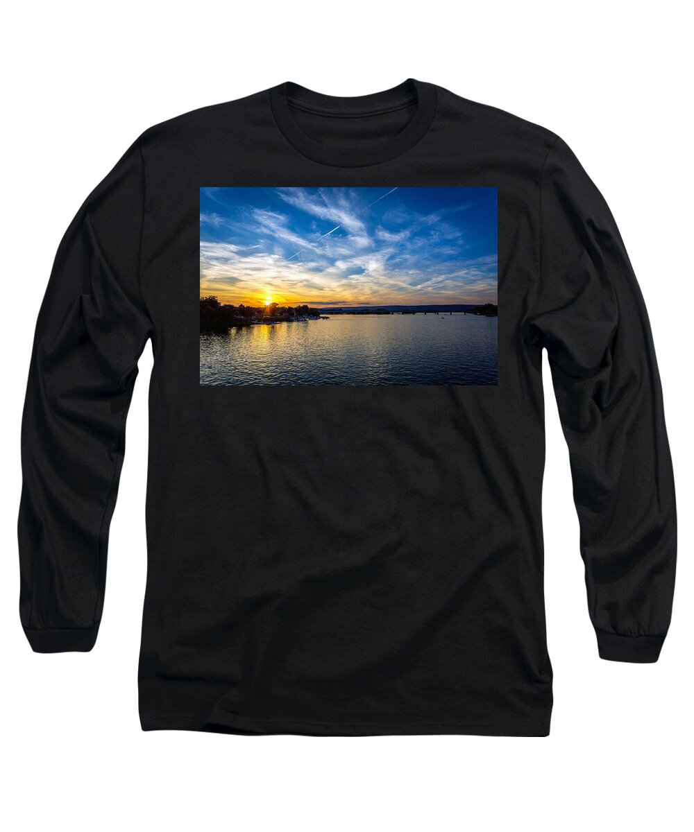 Harrisburg Long Sleeve T-Shirt featuring the photograph Susquehanna River by The Flying Photographer