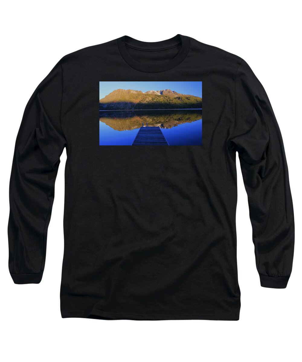 Lake Tahoe Long Sleeve T-Shirt featuring the photograph Take A Long Walk Off A Short Pier by Sean Sarsfield