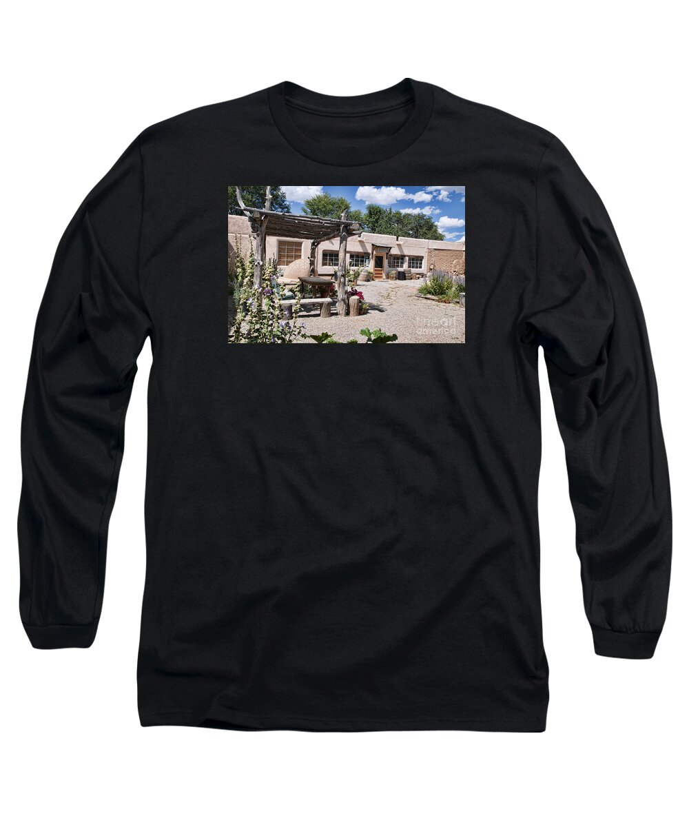 Taos Adobe Complex Long Sleeve T-Shirt featuring the photograph Taos Adobe Complex by Brenda Kean