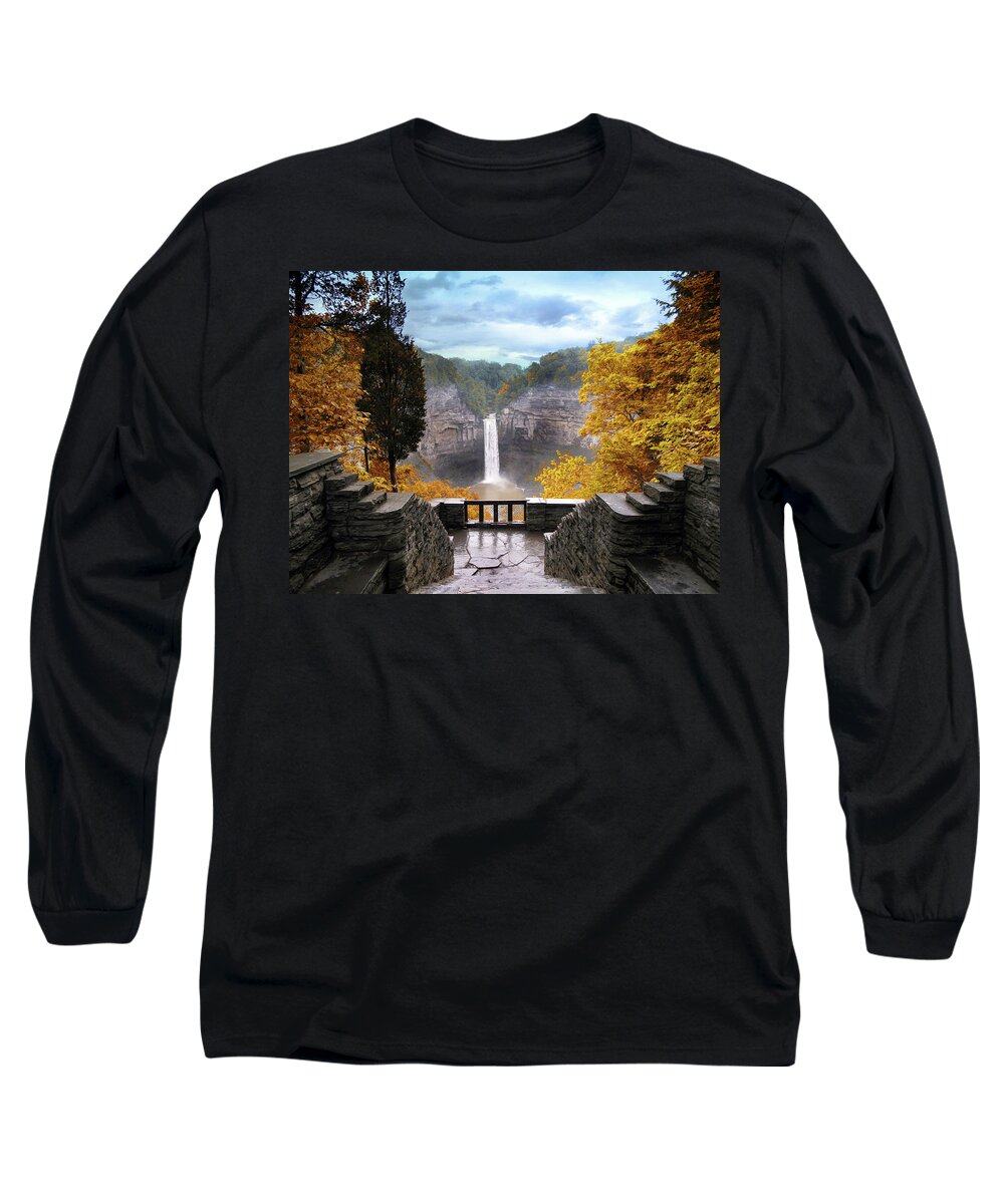 Taughannock Long Sleeve T-Shirt featuring the photograph Taughannock in Autumn by Jessica Jenney