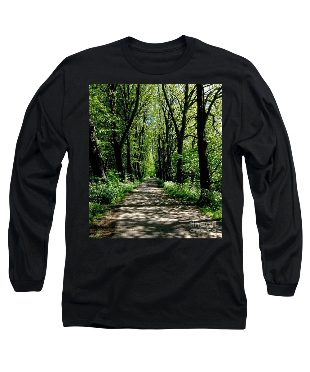 Mill Park Preston Long Sleeve T-Shirt featuring the photograph The Avenue of Limes At Mill Park 3 by Joan-Violet Stretch
