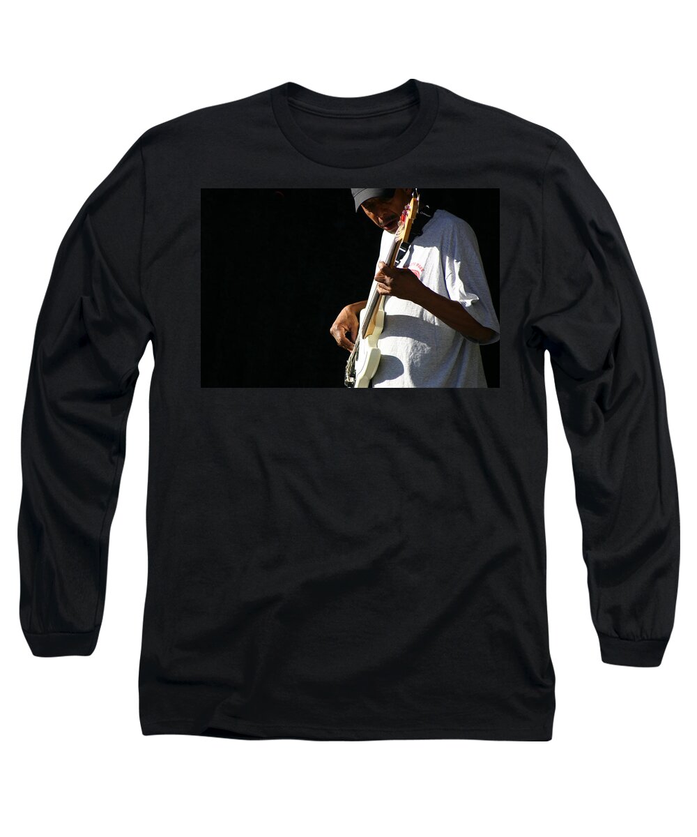 Guitar Long Sleeve T-Shirt featuring the photograph The Bassman by Joe Kozlowski