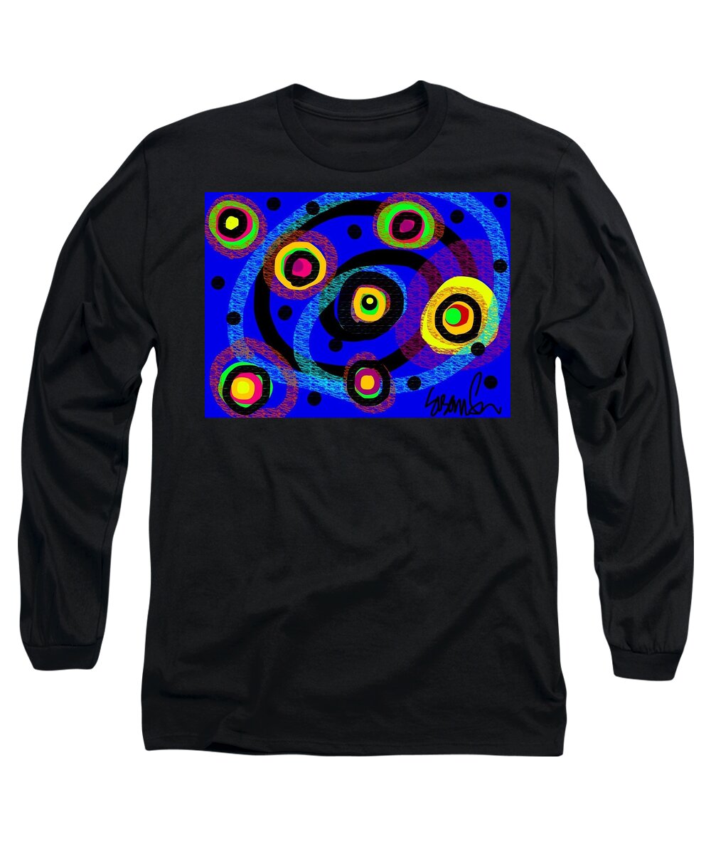 Abstract Long Sleeve T-Shirt featuring the digital art The Dancin Man in Memoriam to Patrick Swayze by Susan Fielder