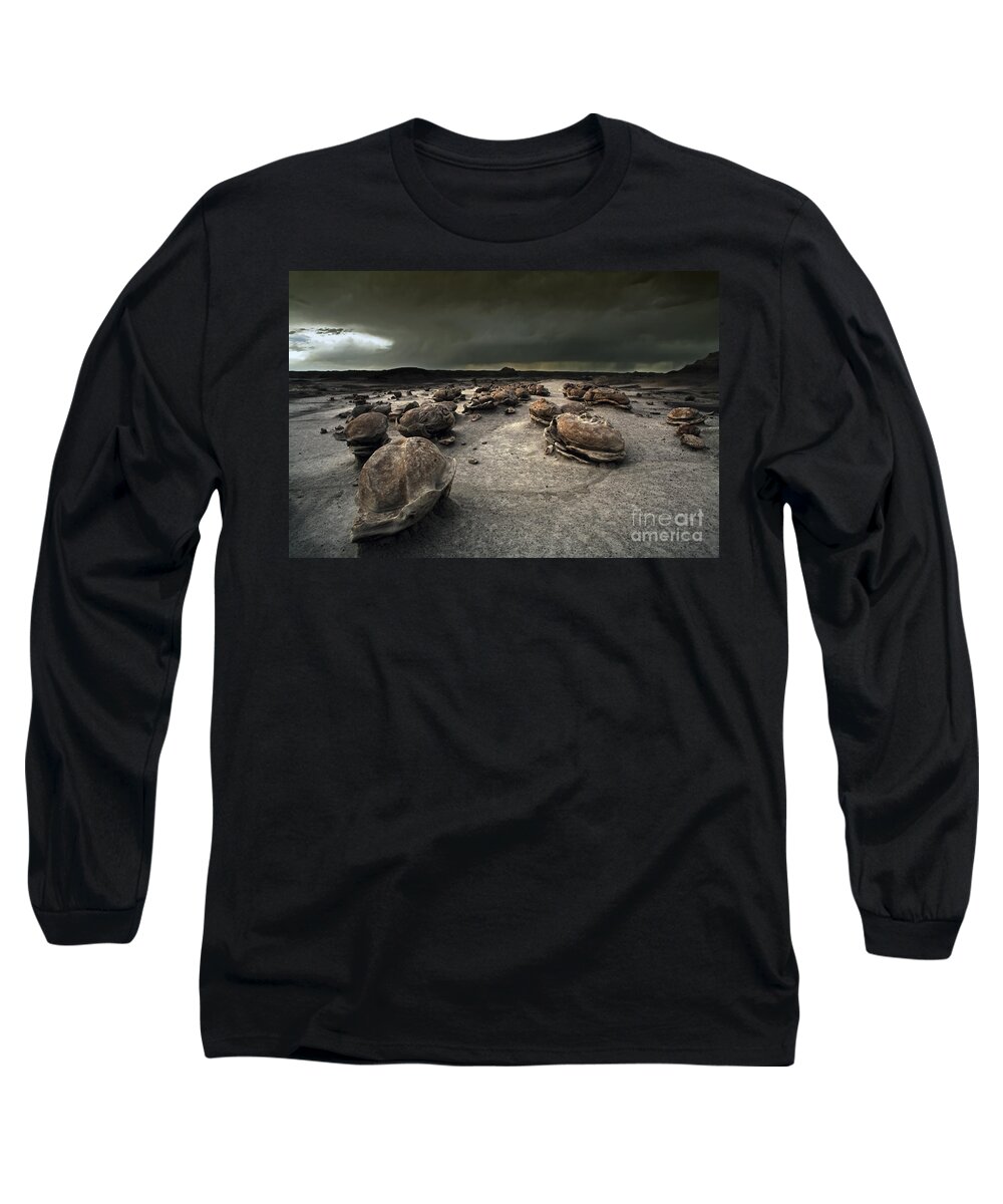 American Southwest Long Sleeve T-Shirt featuring the photograph The Egg Factory - Bisti Badlands by Keith Kapple