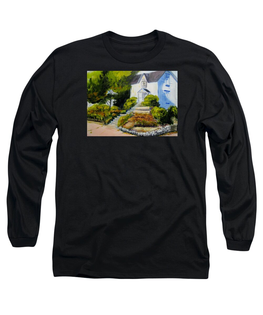 Landscape Long Sleeve T-Shirt featuring the painting The Eureka Heritage Society by Patricia Kanzler
